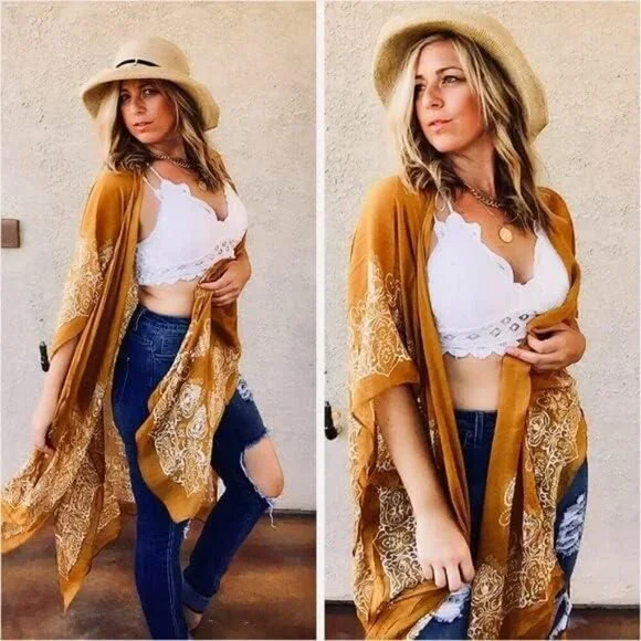 Kimono for Women Swimsuit Coverup Beach Cover Up Swimwear Cardigan Summer